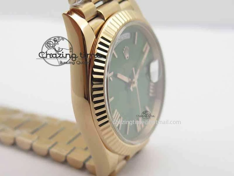 Day-Date 40mm 228239 RG Noob 1:1 Best Edition Green Roman Dial On RG President Bracelet A SunProtective 3706