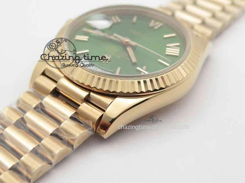 Day-Date 40mm 228239 RG Noob 1:1 Best Edition Green Roman Dial On RG President Bracelet A SunProtective 3706