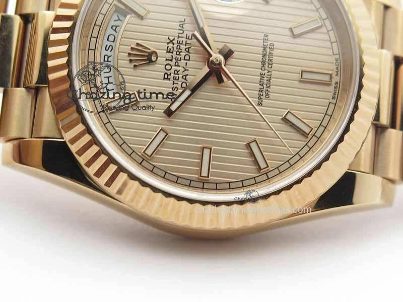 Soft Day-Date 40mm 228239 RG Noob 1:1 Best Edition RG Dial On RG President Bracelet A 3708
