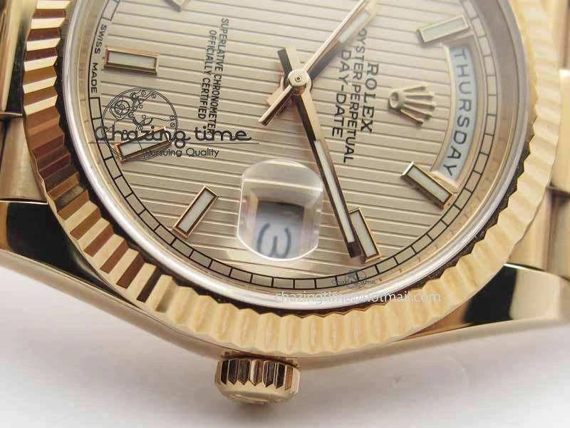 Soft Day-Date 40mm 228239 RG Noob 1:1 Best Edition RG Dial On RG President Bracelet A 3708