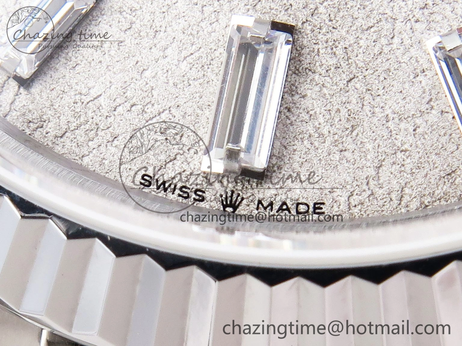 Day Date 40mm 228239 SS Bp Maker 1:1 Best Edition White Meteorite Dial T Crystal Markers on SS President Bracelet A Reliable 1884