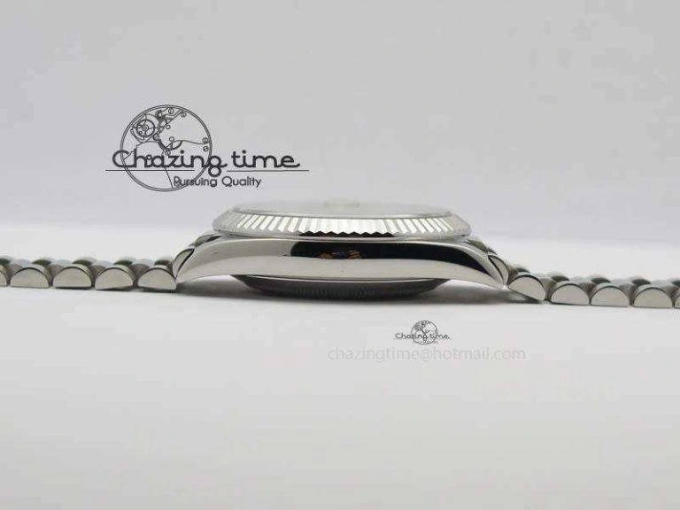Neat Day-Date 40mm 228239 SS Noob 1:1 Best Edition Quadrant Textured Silver Dial On SS Bracelet A 3800
