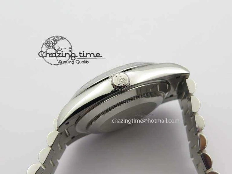 Neat Day-Date 40mm 228239 SS Noob 1:1 Best Edition Quadrant Textured Silver Dial On SS Bracelet A 3800
