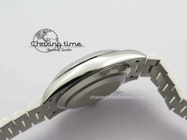 Neat Day-Date 40mm 228239 SS Noob 1:1 Best Edition Quadrant Textured Silver Dial On SS Bracelet A 3800