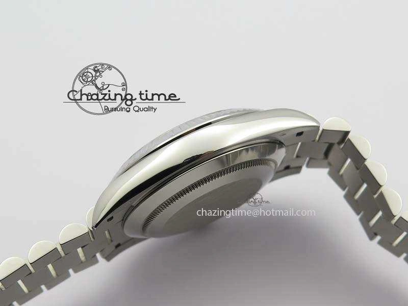 Neat Day-Date 40mm 228239 SS Noob 1:1 Best Edition Quadrant Textured Silver Dial On SS Bracelet A 3800