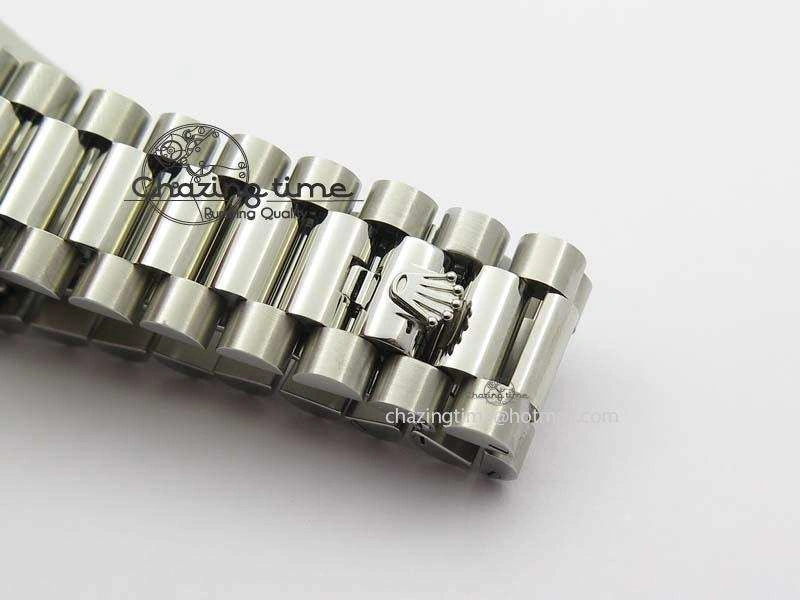 Neat Day-Date 40mm 228239 SS Noob 1:1 Best Edition Quadrant Textured Silver Dial On SS Bracelet A 3800