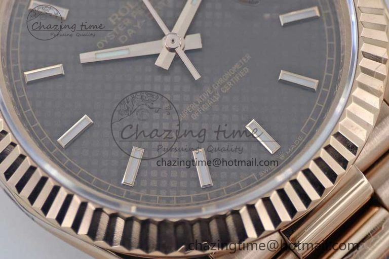 Day Date 40mm RG 904L Steel TWF 1:1 Best Edition Brown Dial on RG Bracelet A Timeless 2351