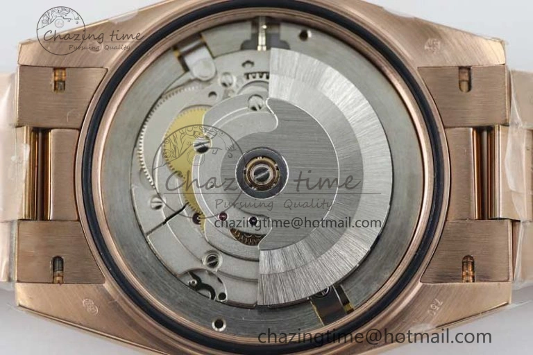 Day Date 40mm RG 904L Steel TWF 1:1 Best Edition Brown Roman Dial on RG Bracelet A Reliable 2362