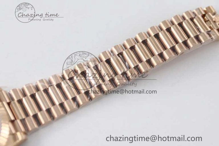 Day Date 40mm RG 904L Steel TWF 1:1 Best Edition RG Crystal Dial on RG Bracelet A Stylish 2350