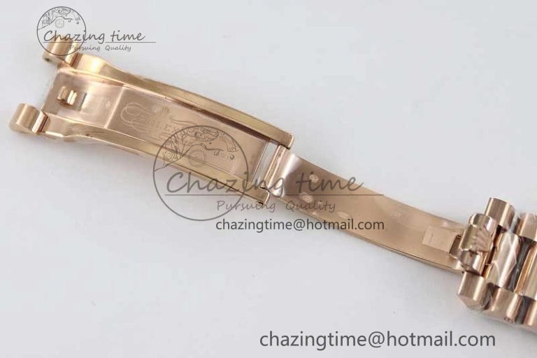 Day Date 40mm RG 904L Steel TWF 1:1 Best Edition RG Crystal Dial on RG Bracelet A Stylish 2350