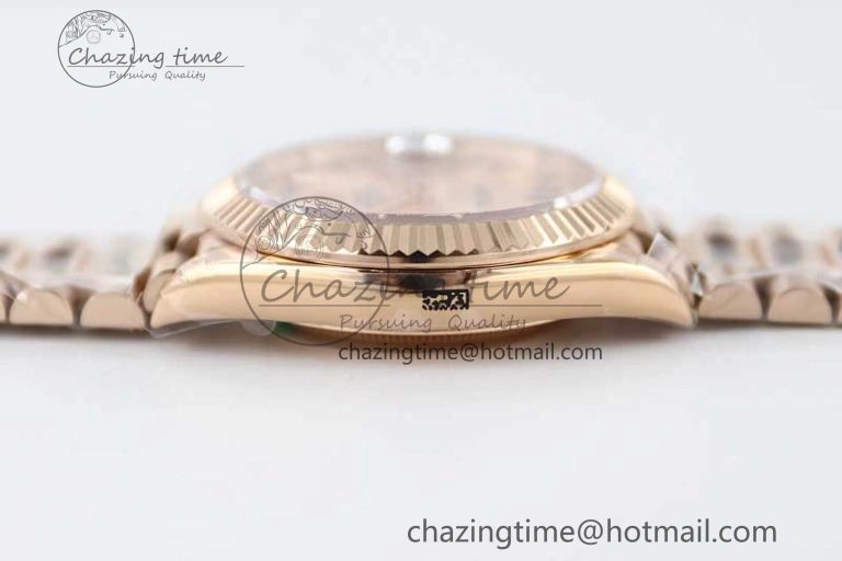 Day Date 40mm RG 904L Steel TWF 1:1 Best Edition RG Crystal Dial on RG Bracelet A Stylish 2350
