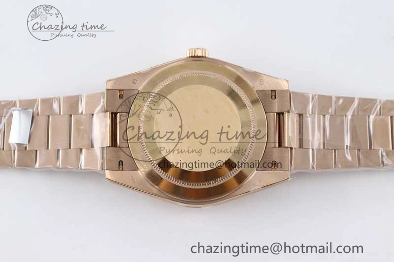 Day Date 40mm RG 904L Steel TWF 1:1 Best Edition White Roman Dial on RG Bracelet A Sophisticated 2371