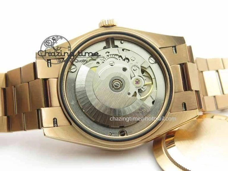 StreetReady Day Date 40mm RG BP Maker Best Edition Brown Dial Diamond Markers On RG Bracelet A 3689
