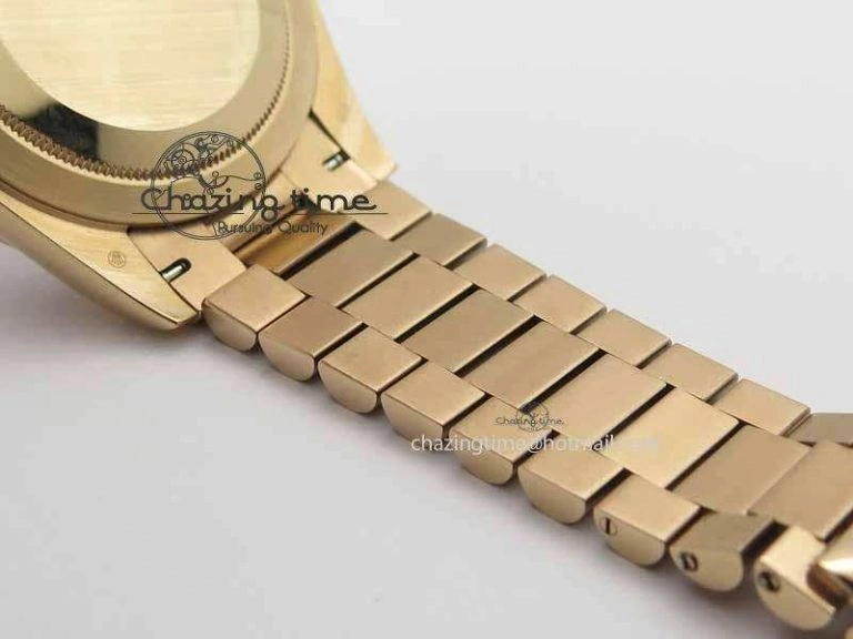 StreetReady Day Date 40mm RG BP Maker Best Edition Brown Dial Diamond Markers On RG Bracelet A 3689