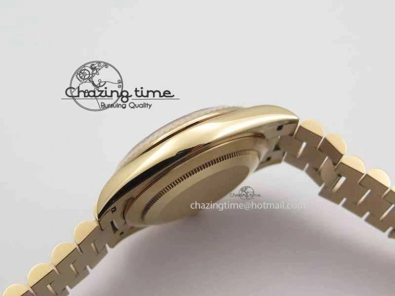 StreetReady Day Date 40mm RG BP Maker Best Edition Brown Dial Diamond Markers On RG Bracelet A 3689