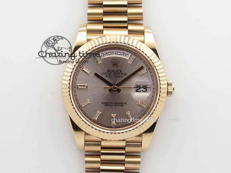 Day Date 40mm RG BP Maker Best Edition Silver Dial Diamond Markers On RG Bracelet A Refined 3688