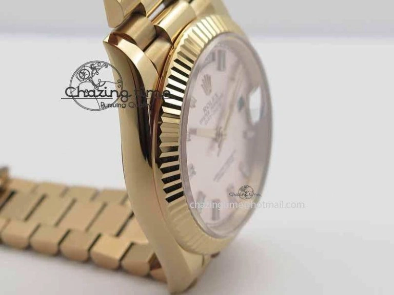 Day Date 40mm RG BP Maker Best Edition Silver Dial Diamond Markers On RG Bracelet A Refined 3688