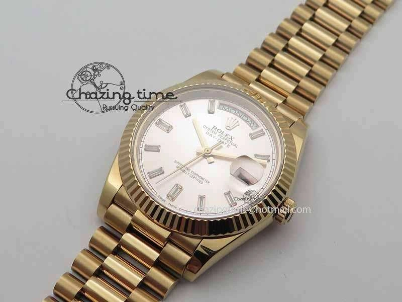 Day Date 40mm RG BP Maker Best Edition Silver Dial Diamond Markers On RG Bracelet A Refined 3688