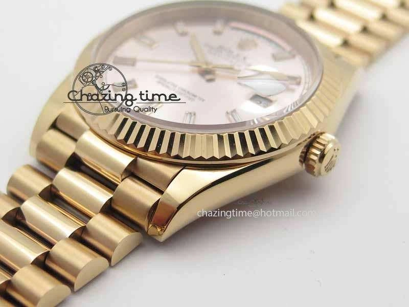 Day Date 40mm RG BP Maker Best Edition Silver Dial Diamond Markers On RG Bracelet A Refined 3688