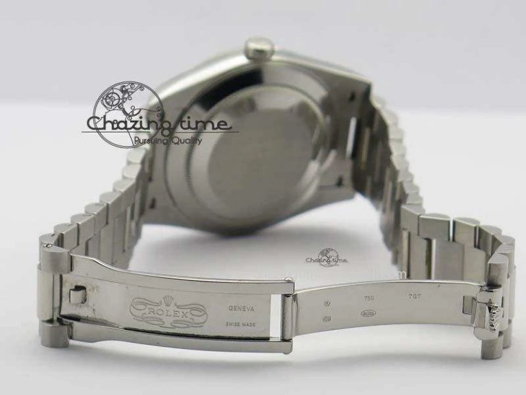 Day-Date 40mm SS 228206 Noob 1:1 Best Edition Textured Ice Blue Dial on SS Bracelet A Comfortable 3799