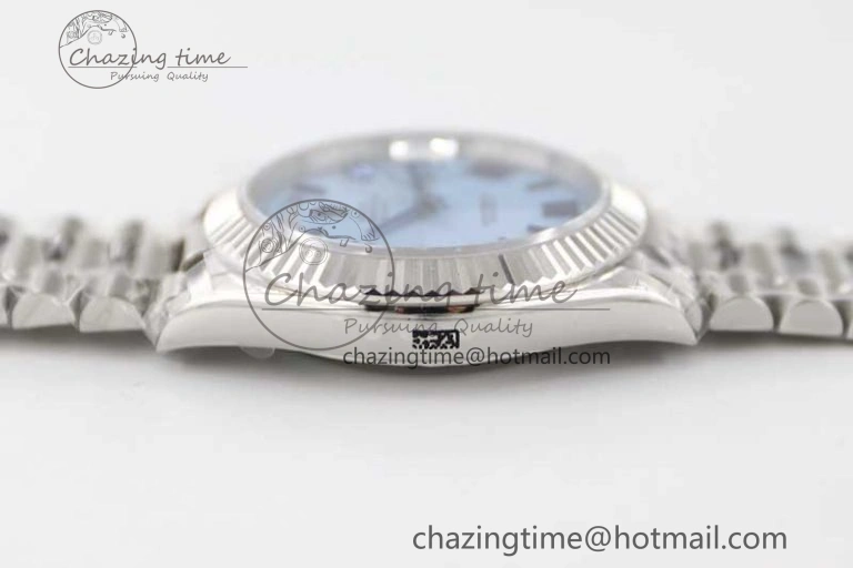 Day Date 40mm SS 904L Steel TWF 1:1 Best Edition Blue Roman Dial on SS Bracelet A FashionForward 2356