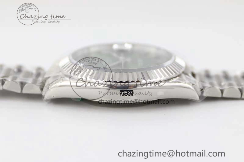 Day Date 40mm SS 904L Steel TWF 1:1 Best Edition Green Roman Dial on SS Bracelet A TimelessDesign 2355