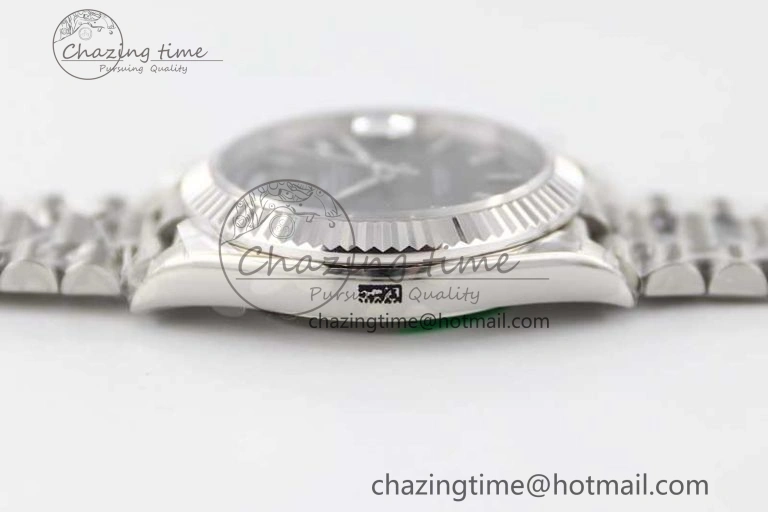 Day Date 40mm SS 904L Steel TWF 1:1 Best Edition Grey Dial on SS Bracelet A Stretchable 2358