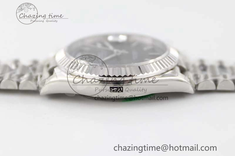 Day Date 40mm SS 904L Steel TWF 1:1 Best Edition Grey Dial on SS Bracelet A Stretchable 2358