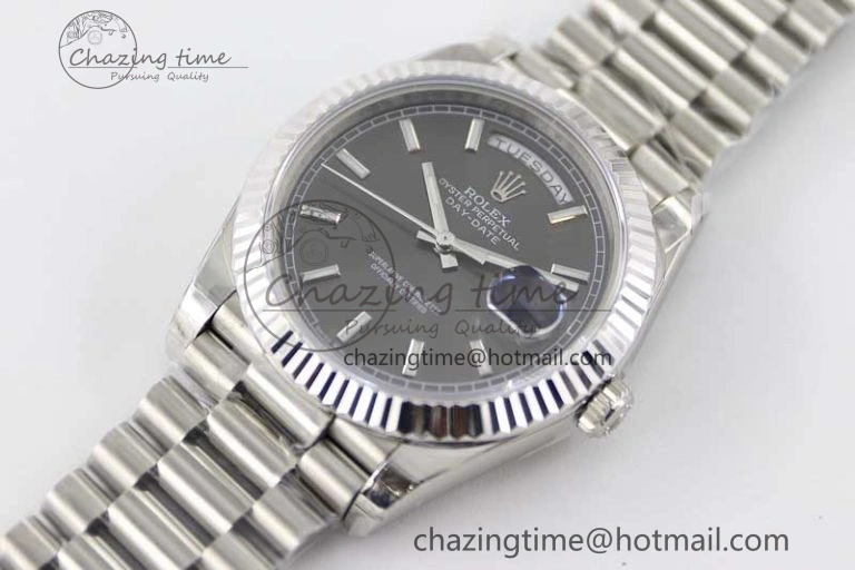Day Date 40mm SS 904L Steel TWF 1:1 Best Edition Grey Dial on SS Bracelet A Stretchable 2358