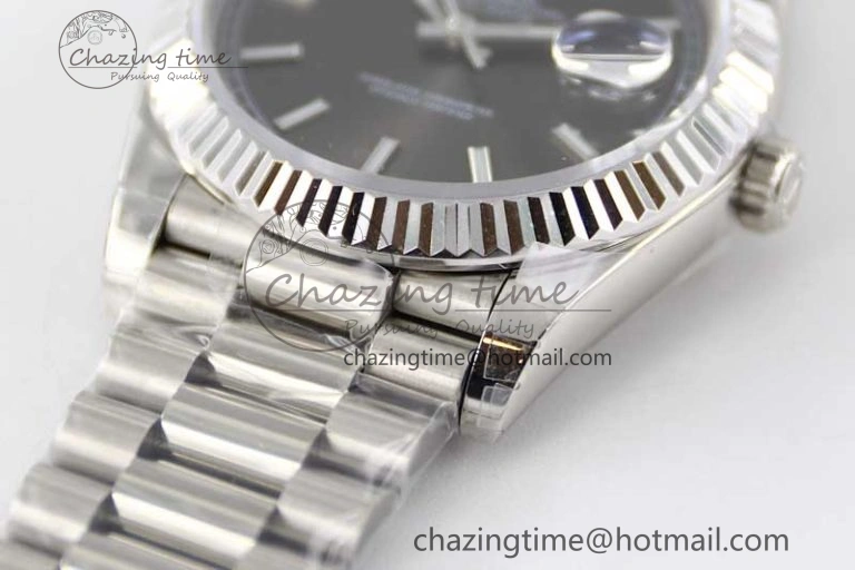 Day Date 40mm SS 904L Steel TWF 1:1 Best Edition Grey Dial on SS Bracelet A Stretchable 2358