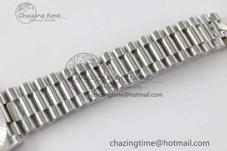Snug Day Date 40mm SS 904L Steel TWF 1:1 Best Edition Ice Blue Arabic Dial on SS Bracelet A 2357