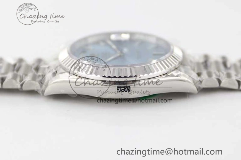 Day Date 40mm SS 904L Steel TWF 1:1 Best Edition Ice Blue Dial on SS Bracelet A Chic 2361