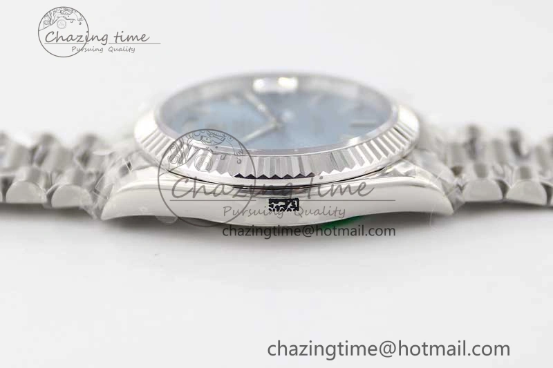 Day Date 40mm SS 904L Steel TWF 1:1 Best Edition Ice Blue Dial on SS Bracelet A Chic 2361