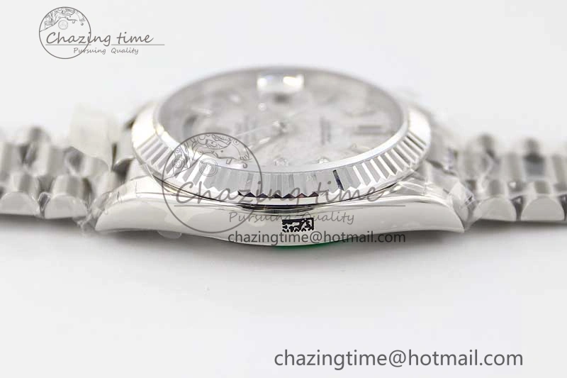 Day Date 40mm SS 904L Steel TWF 1:1 Best Edition Meteorite Crystal Dial on SS Bracelet A Vibrant 2360