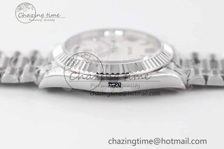 FlexibleFit Day Date 40mm SS 904L Steel TWF 1:1 Best Edition White Roman Dial on SS Bracelet A 2353