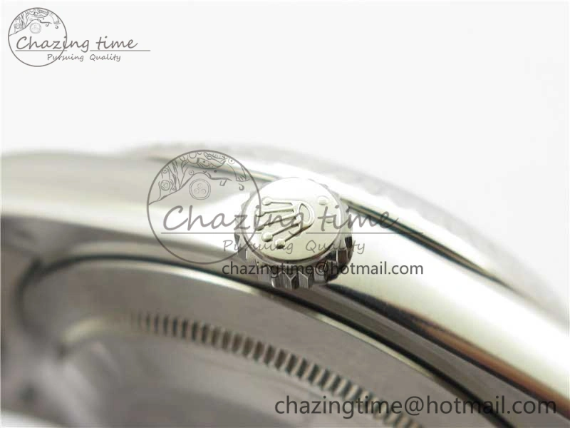SmoothTexture Day Date 40mm SS BP Maker Best Edition Crystal Bezel Blue Dial Arabic Markers On SS Bracelet A 2885