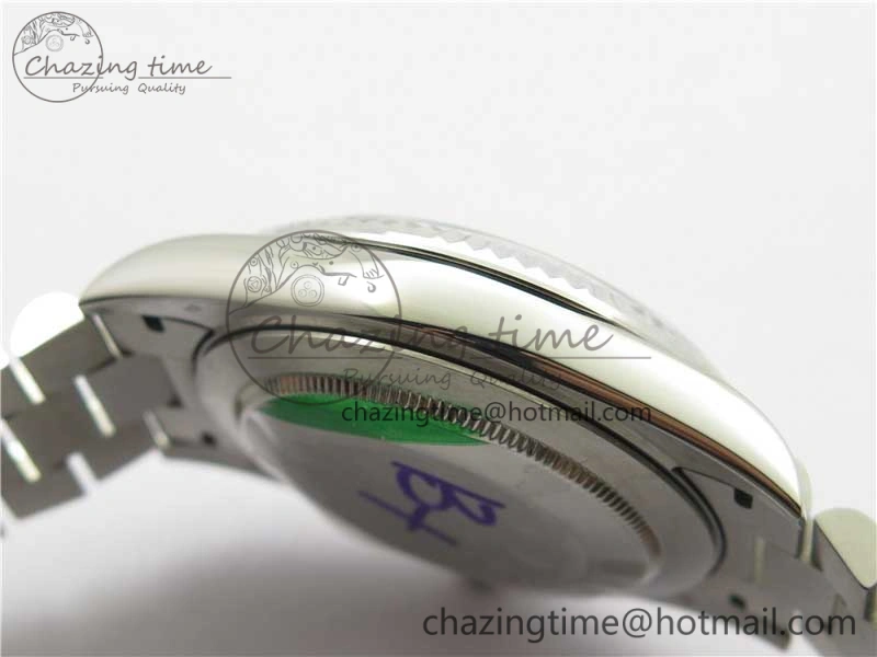 SmoothTexture Day Date 40mm SS BP Maker Best Edition Crystal Bezel Blue Dial Arabic Markers On SS Bracelet A 2885