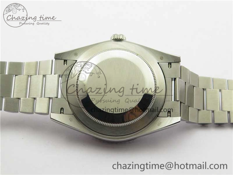 Youthful Day Date 40mm SS BP Maker Best Edition Diamond Bezel Blue Dial Arabic Markers On SS Bracelet A 2883