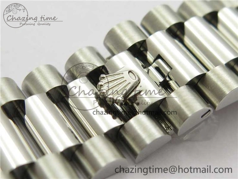 Youthful Day Date 40mm SS BP Maker Best Edition Diamond Bezel Blue Dial Arabic Markers On SS Bracelet A 2883