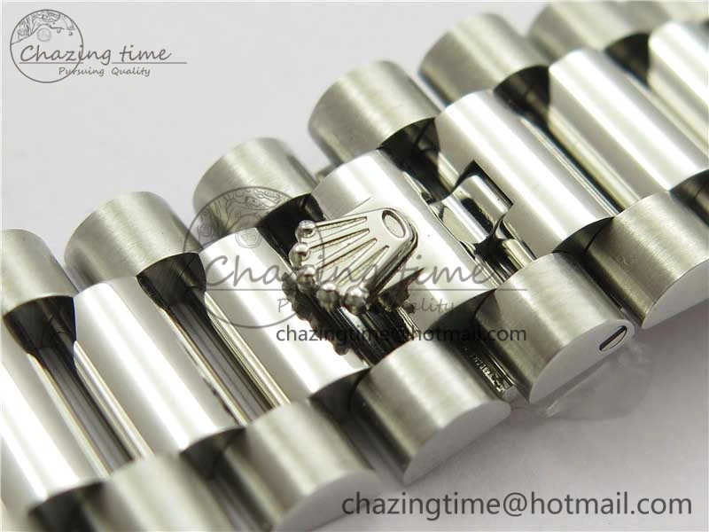 Youthful Day Date 40mm SS BP Maker Best Edition Diamond Bezel Blue Dial Arabic Markers On SS Bracelet A 2883