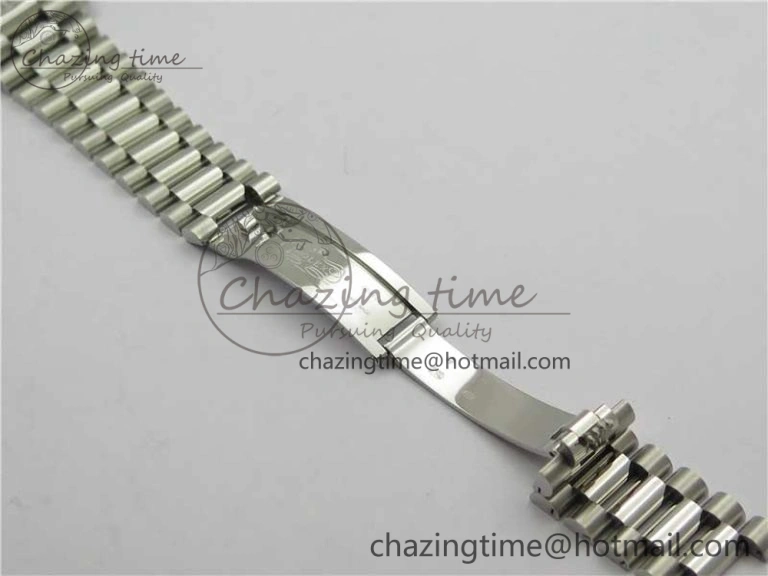 Youthful Day Date 40mm SS BP Maker Best Edition Diamond Bezel Blue Dial Arabic Markers On SS Bracelet A 2883