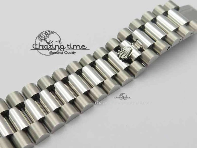 Affordable Day Date 40mm SS BP Maker Best Edition Diamond Bezel Ice Blue Dial On SS Bracelet ETA 3699