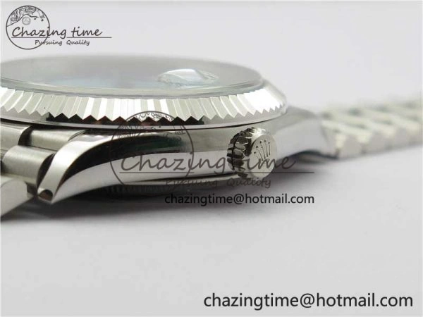MoistureWicking Day Date 40mm SS BP Maker Best Edition Fluted Bezel Blue Dial Arabic Markers On SS Bracelet A 2886