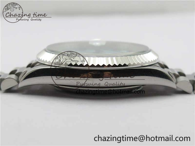 MoistureWicking Day Date 40mm SS BP Maker Best Edition Fluted Bezel Blue Dial Arabic Markers On SS Bracelet A 2886
