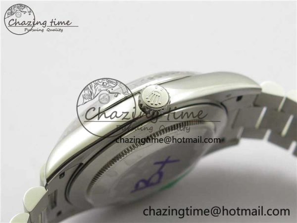 MoistureWicking Day Date 40mm SS BP Maker Best Edition Fluted Bezel Blue Dial Arabic Markers On SS Bracelet A 2886