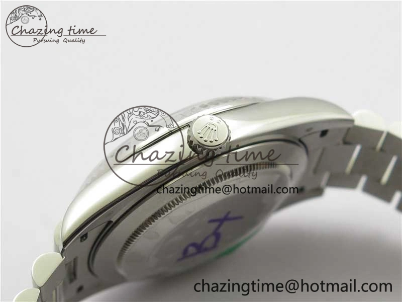 MoistureWicking Day Date 40mm SS BP Maker Best Edition Fluted Bezel Blue Dial Arabic Markers On SS Bracelet A 2886