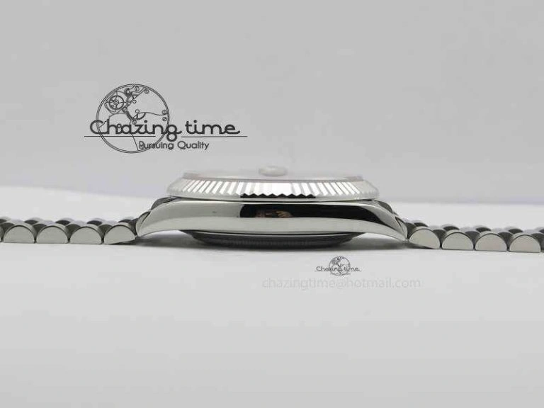 EasyMatch Day Date 40mm SS BP Maker Best Edition Ice Blue Dial Diamond Markers On SS Bracelet ETA 3700