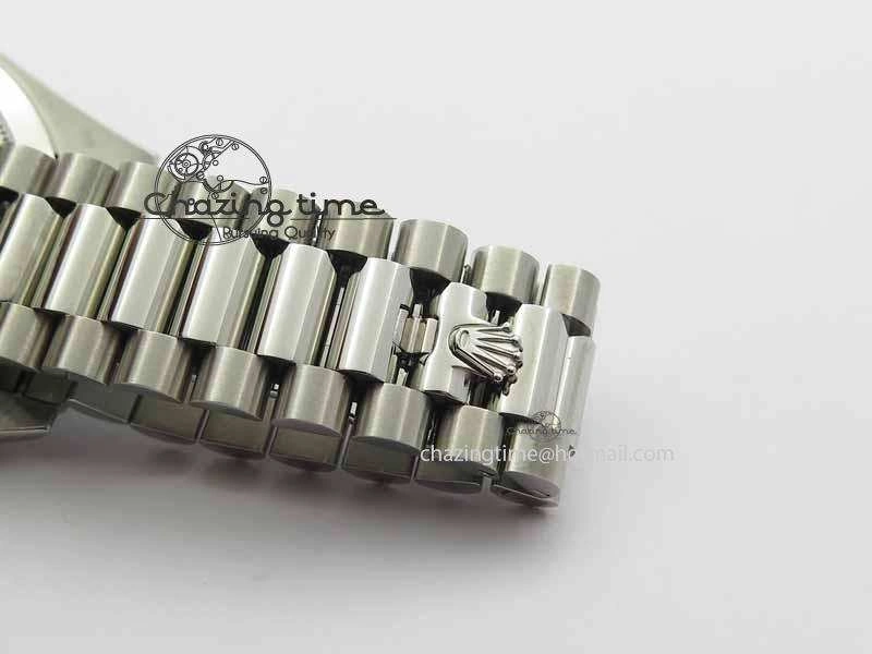 Cozy Day Date 40mm SS BP Maker Best Edition Silver Dial Diamond Markers On SS Bracelet A 3694