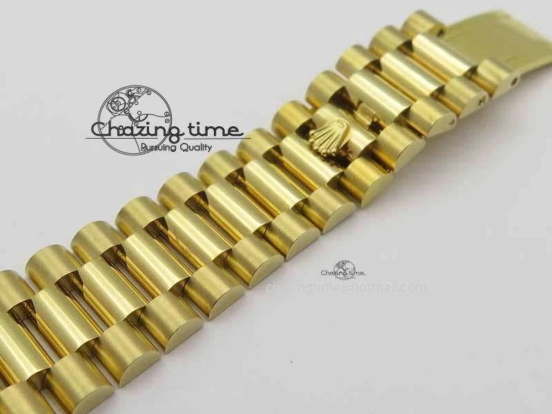 Day Date 40mm Wrapped YG BP Maker Best Edition Gold Dial Diamond Bezel On YG Bracelet ETA Timeless 3683