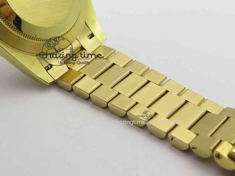 Day Date 40mm Wrapped YG BP Maker Best Edition Gold Dial Diamond Bezel On YG Bracelet ETA Timeless 3683